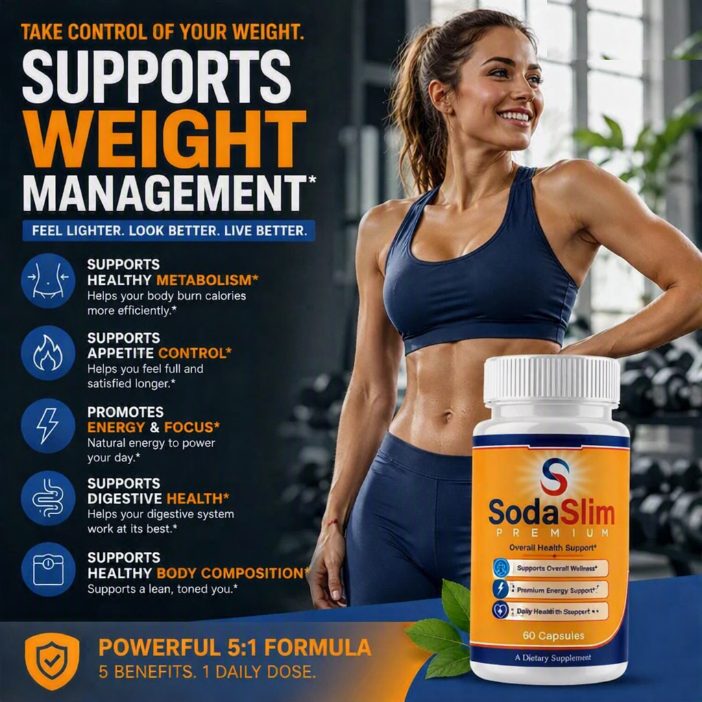 SodaSlim supports healthy weight management — metabolism, appetite control, energy, digestion and body composition